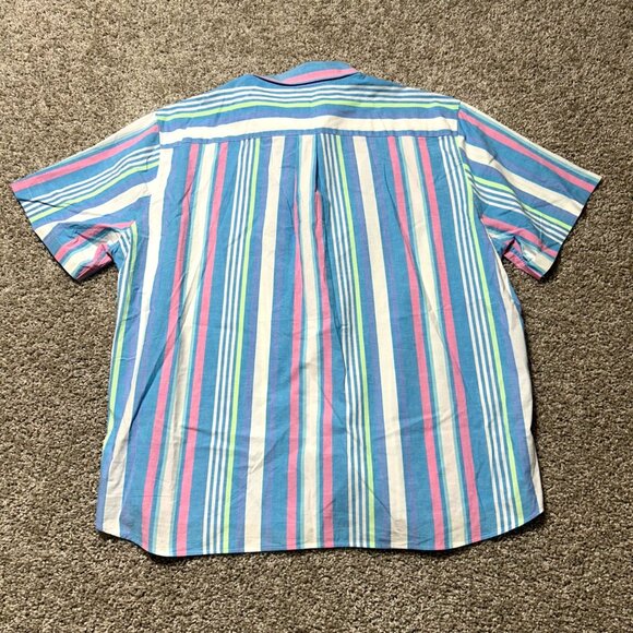 Vineyard Vines Men's Sz XXL Striped Short Sleeve Button-Down Multicolor Shirt - Picture 5 of 8